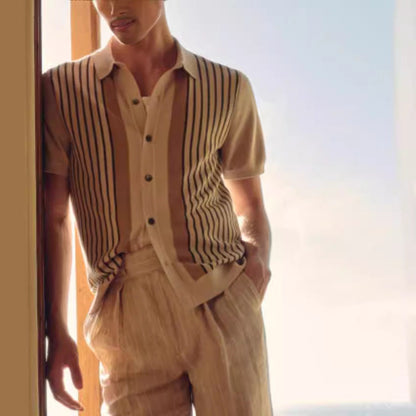 Knitted Button Up Polo