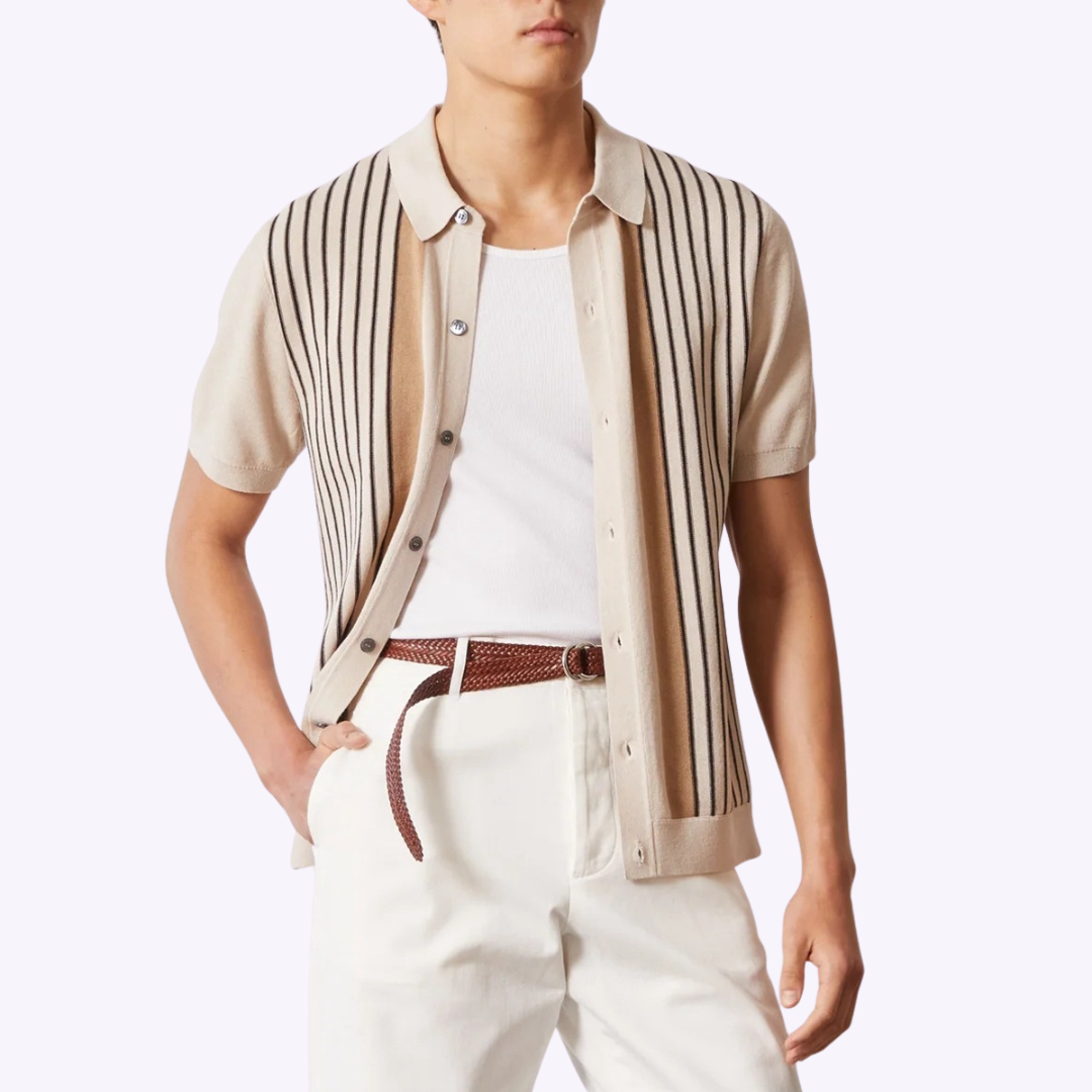 Knitted Button Up Polo