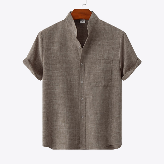 Solid Color Cotton Button Up